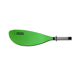 Green AMBER-2 paddle used for folding kayaks